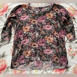 H&M Oversized Floral Sweater